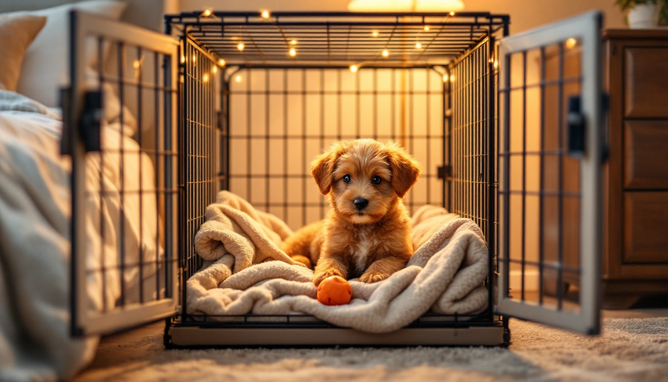 Puppy Only Stops Crying If You're Right by the Crate?